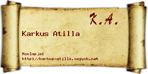 Karkus Atilla névjegykártya